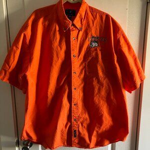 Port Authority Hooters Orange Short Sleeve Button-Up Shirt Men’s Size 3XL.
